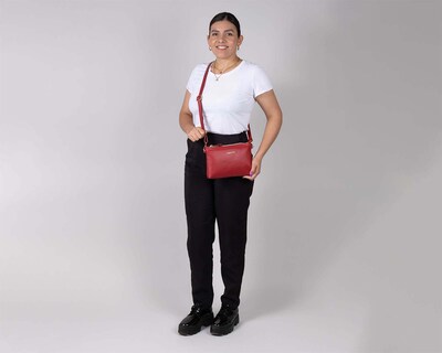 Foto 8 | Bolso de Dama Crossbody Gorett Rojo Melisa Mediano