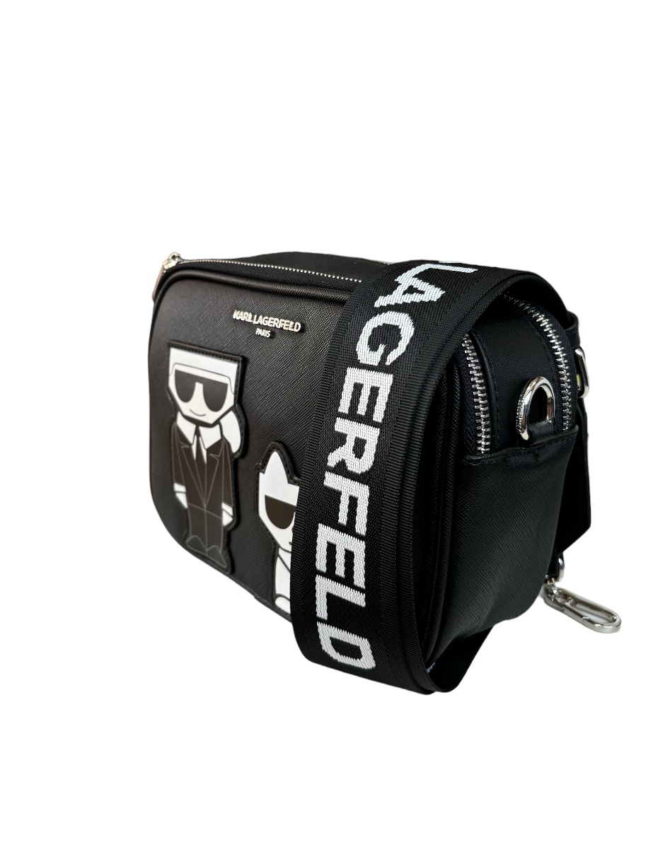Foto 3 | Bolsa Karl Lagerfeld Negra para Mujer