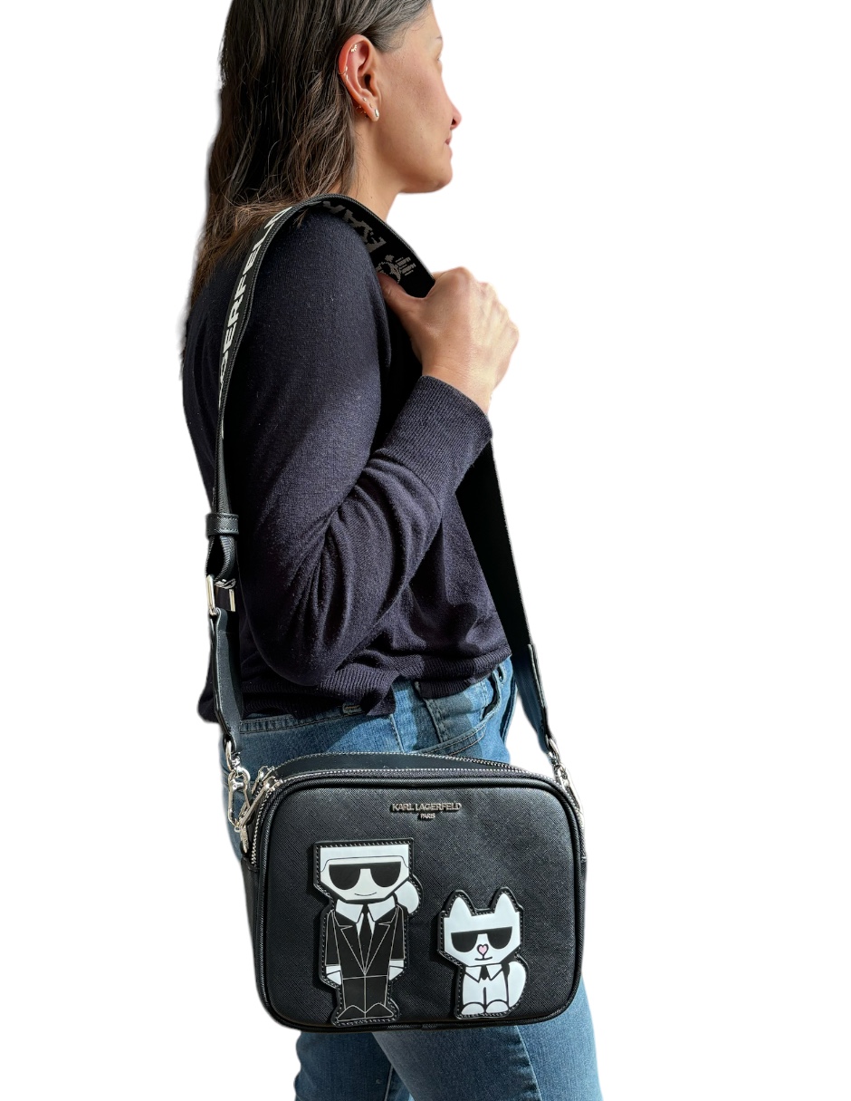 Foto 6 | Bolsa Karl Lagerfeld Negra para Mujer