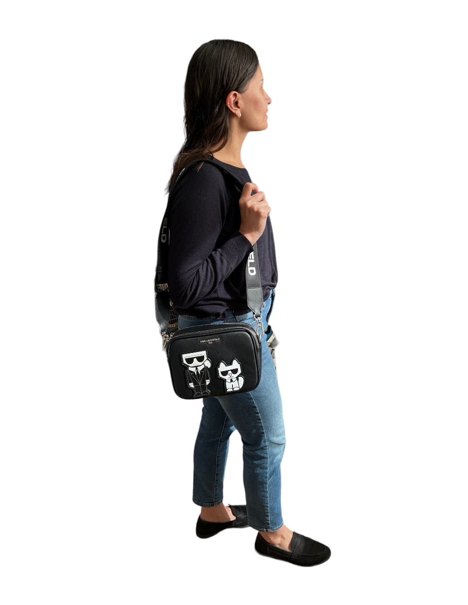Foto 7 | Bolsa Karl Lagerfeld Negra para Mujer