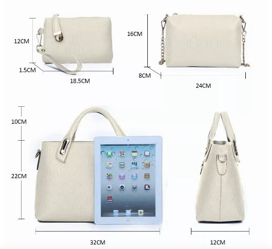 Foto 2 | Bolsas Wünd Beige 4 Piezas para Mujer