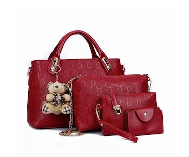 Foto 1 | Bolsas Wünd Rojas 4 Piezas para Mujer