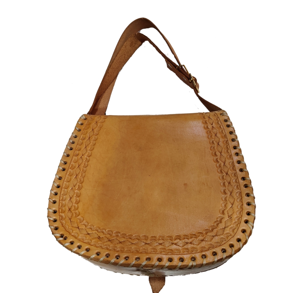 Foto 4 pulgar | Bolsa Artesanal Margarita Cuero Genuino