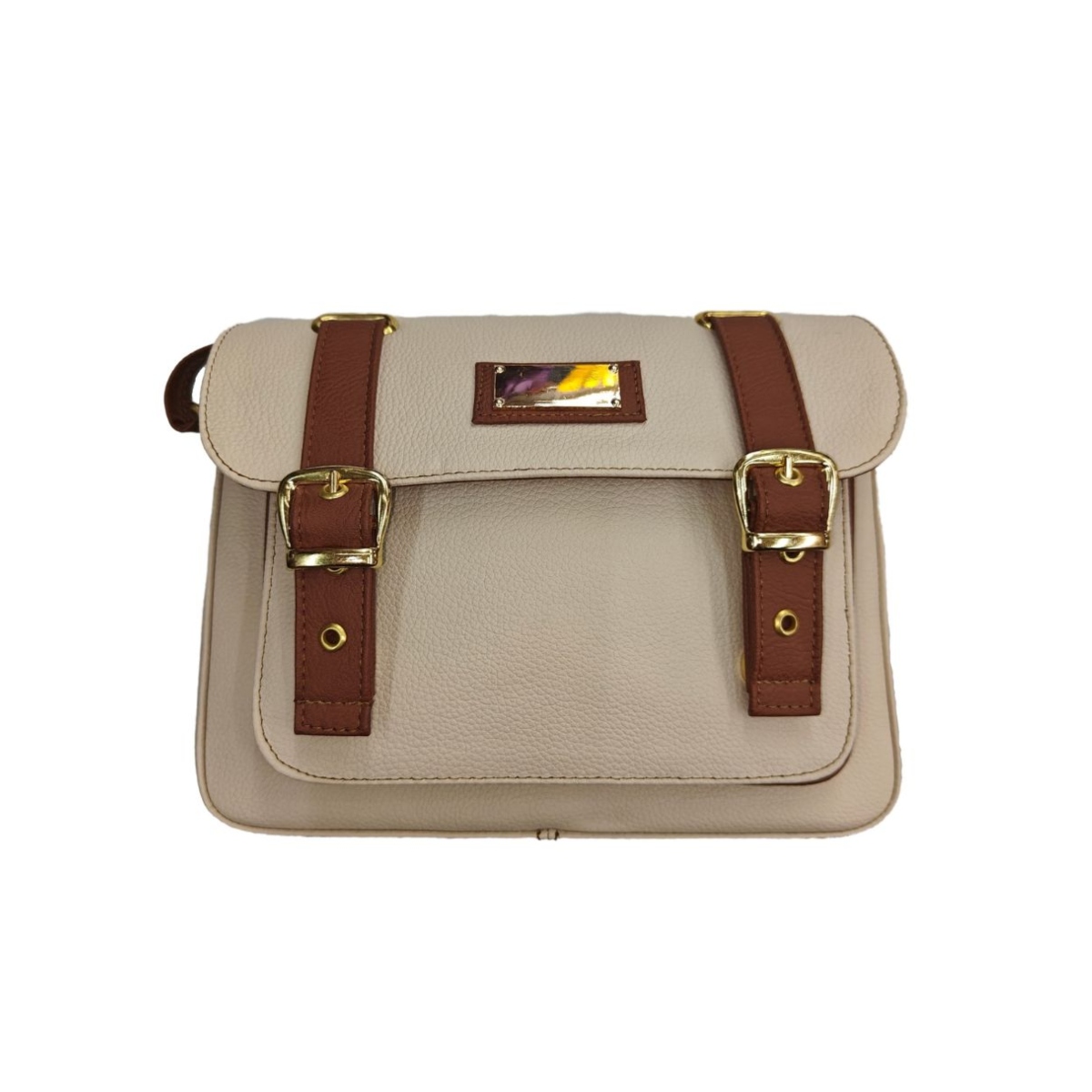 Foto 4 pulgar | Bolsa Crossbody En Piel Color Beige