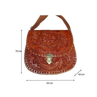 Foto 6 | Bolsa Artesanal En Cuero Genuino