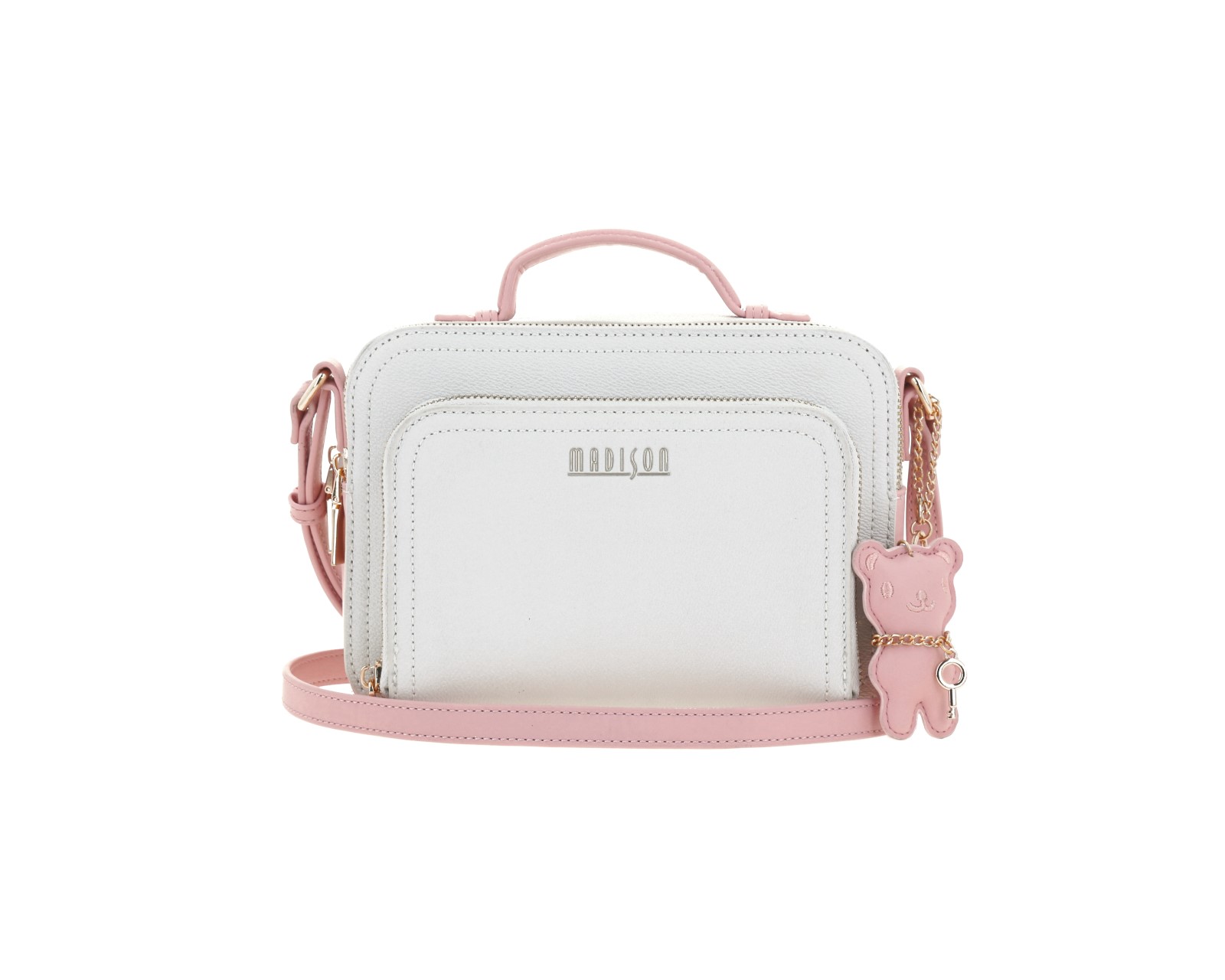Crossbody De Dama Camera Bag Mediana Madison Nelson Gris
