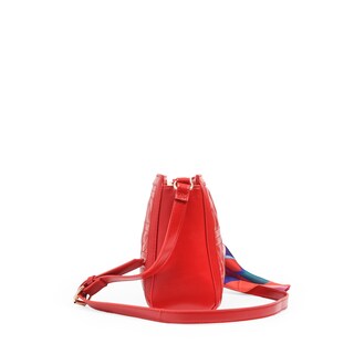 Foto 4 | Bolsa Crossbody Look Glossy Con Mascada Color Rojo