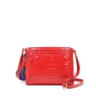 Foto 5 | Bolsa Crossbody Look Glossy Con Mascada Color Rojo