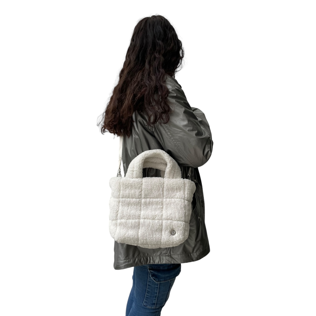 Foto 7 pulgar | Bolsa Crossbody Lululemon Acolchada White