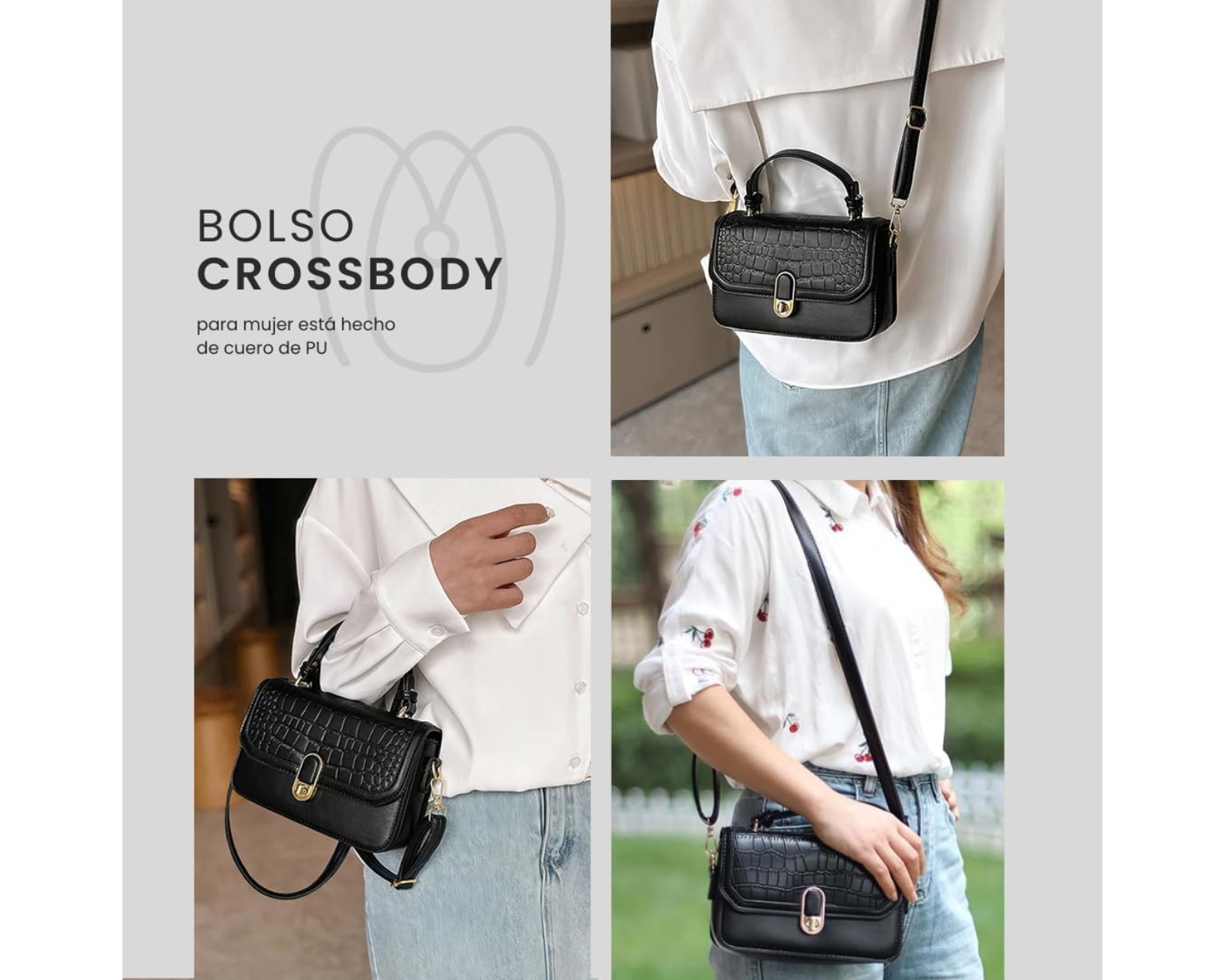 Foto 4 pulgar | Bolsa Crossbody de Mujer Bluelander Negra