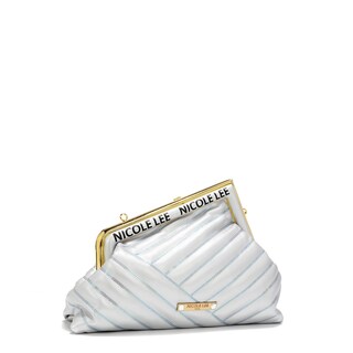 Foto 1 | Bolsa Clutch Nicole Lee Plateada con Lentejuelas