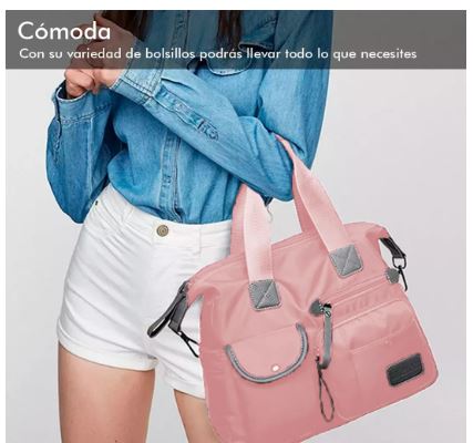 Foto 4 pulgar | Bolso Multifuncional Crossbody Color Rosa