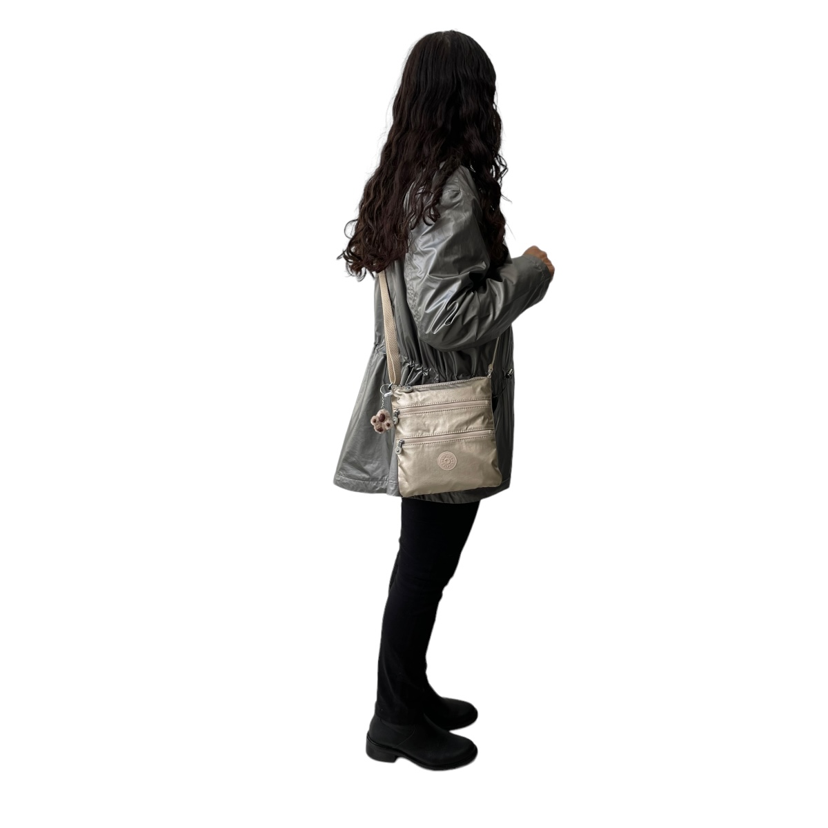 Foto 6 pulgar | Bolsa Crossbody Kipling Keiko Dorada