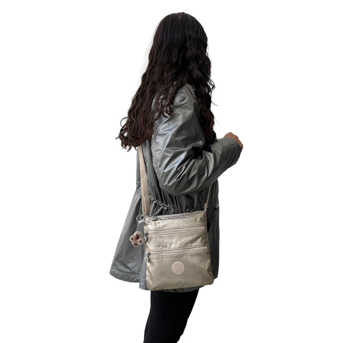 Foto 7 pulgar | Bolsa Crossbody Kipling Keiko Dorada