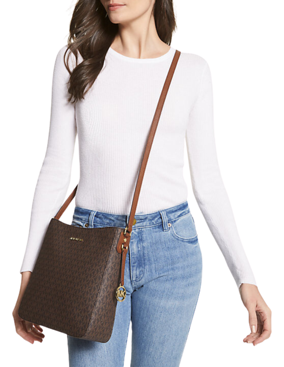 Foto 5 pulgar | Bolso Bandolera Michael Kors Con Monograma Marrón