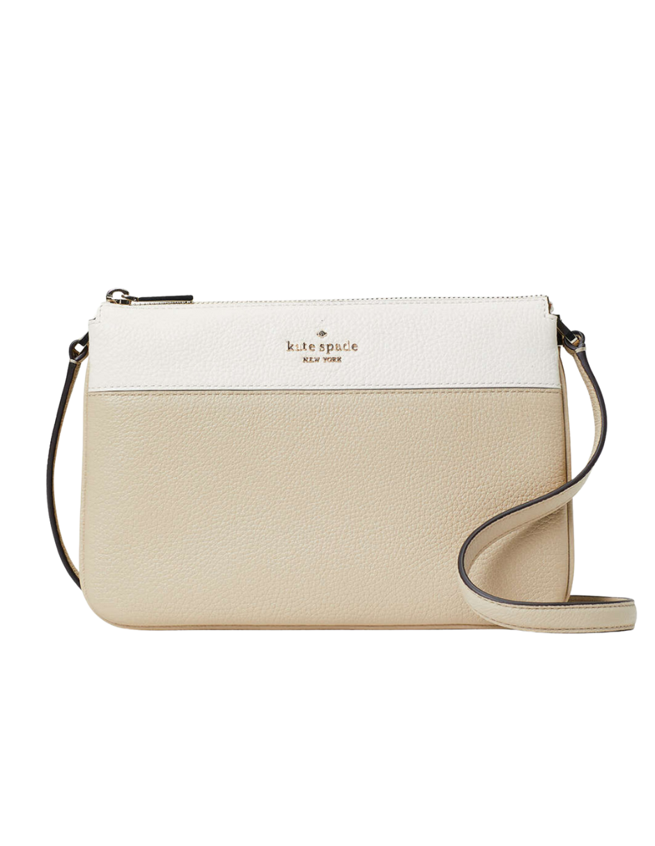 Bolso Crossbody De Piel  Kate Spade Leila Kb648 Beige