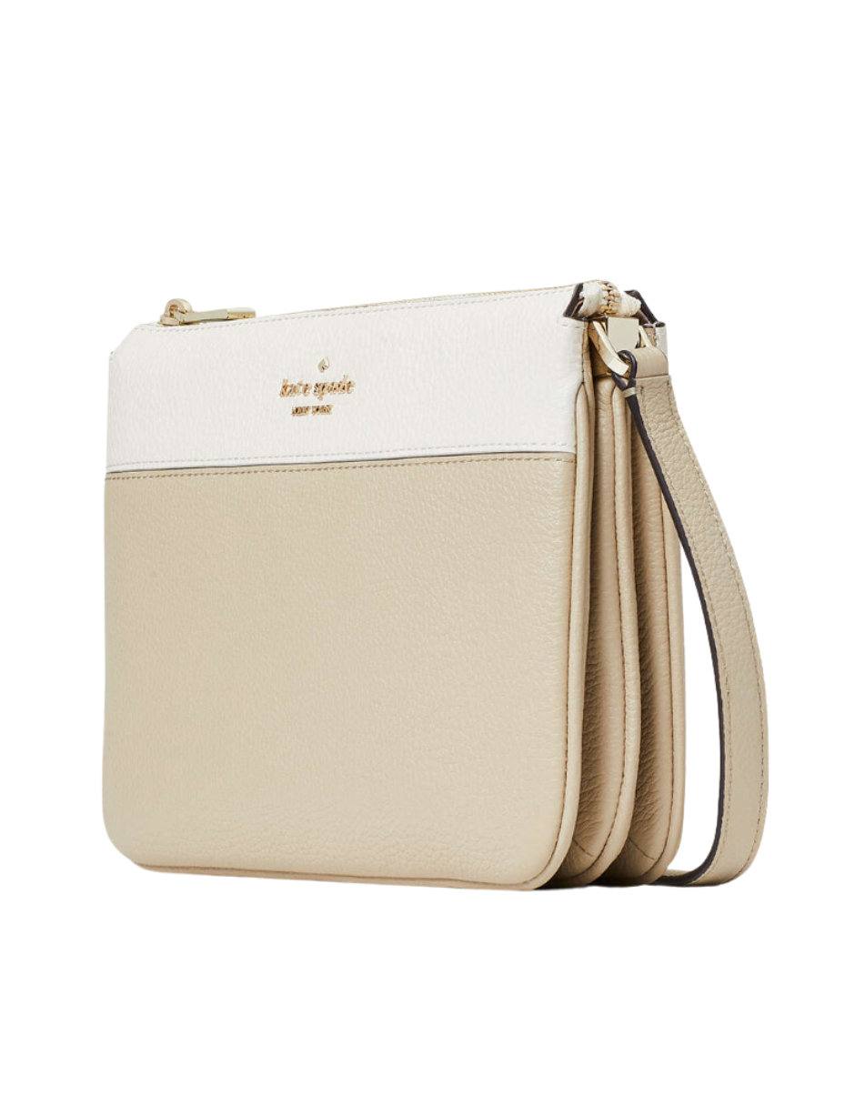 Foto 3 pulgar | Bolso Crossbody De Piel  Kate Spade Leila Kb648 Beige