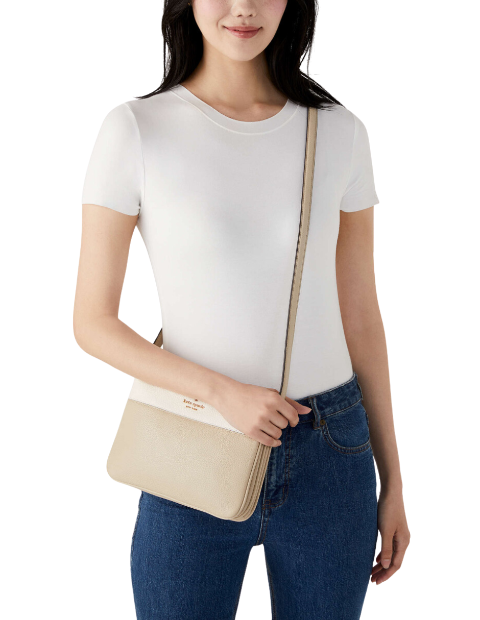 Foto 5 pulgar | Bolso Crossbody De Piel  Kate Spade Leila Kb648 Beige