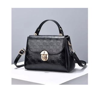 Foto 4 | Bolsas De Mujer Bolsa Tote De Cuero Pu Negro