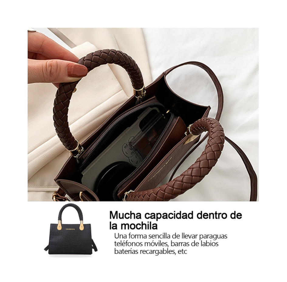 Foto 4 pulgar | Bolsa Crossbody Para Mujer Croc Negro