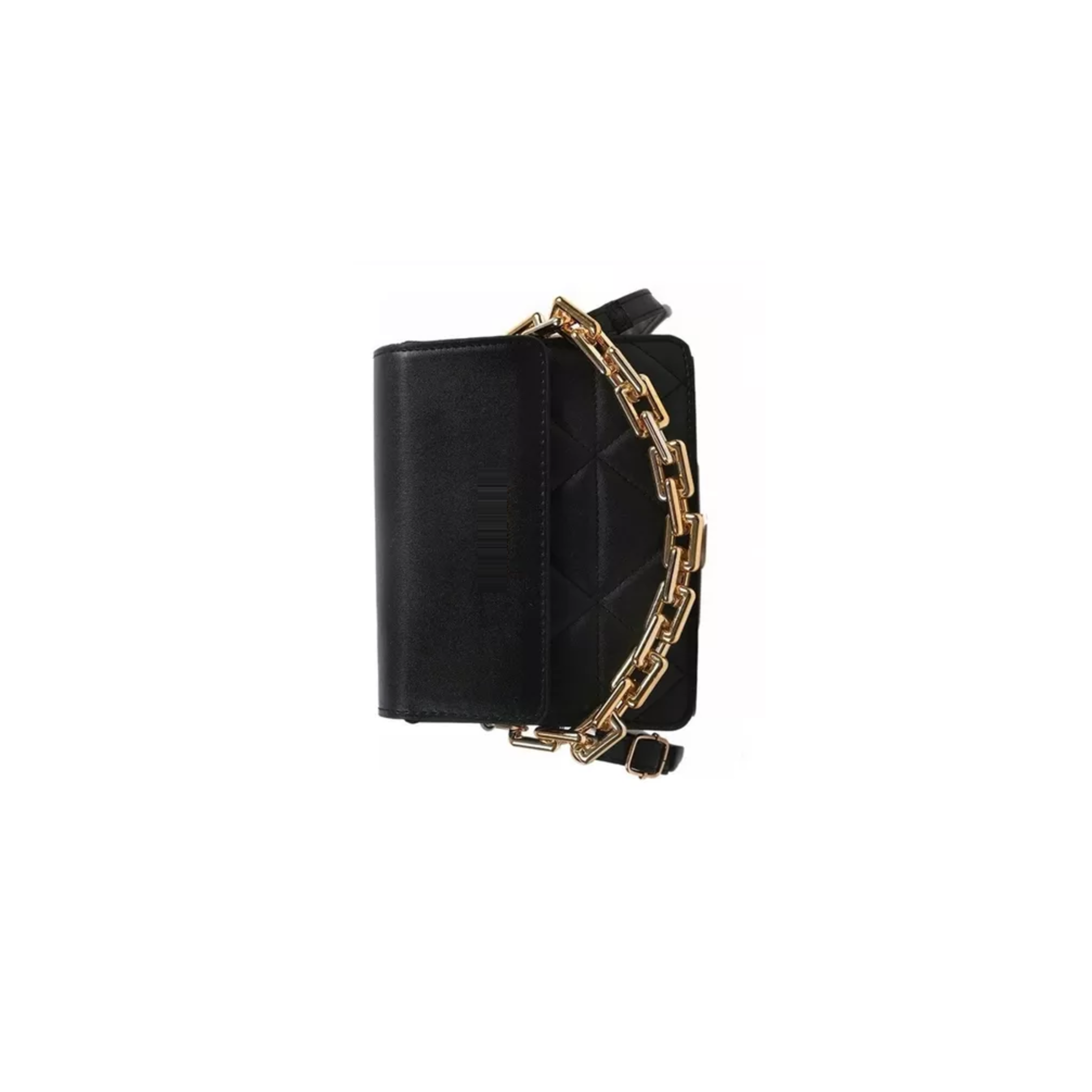 Foto 4 pulgar | Bolso De Un Hombro Con Cadena De Metal Negro