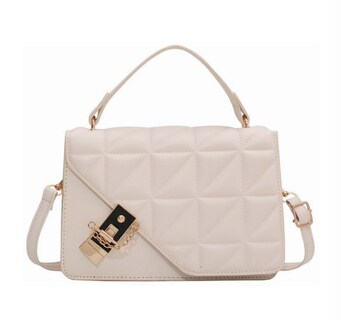Foto 1 | Bolso de Hombro Blanco con Cadena Metálica