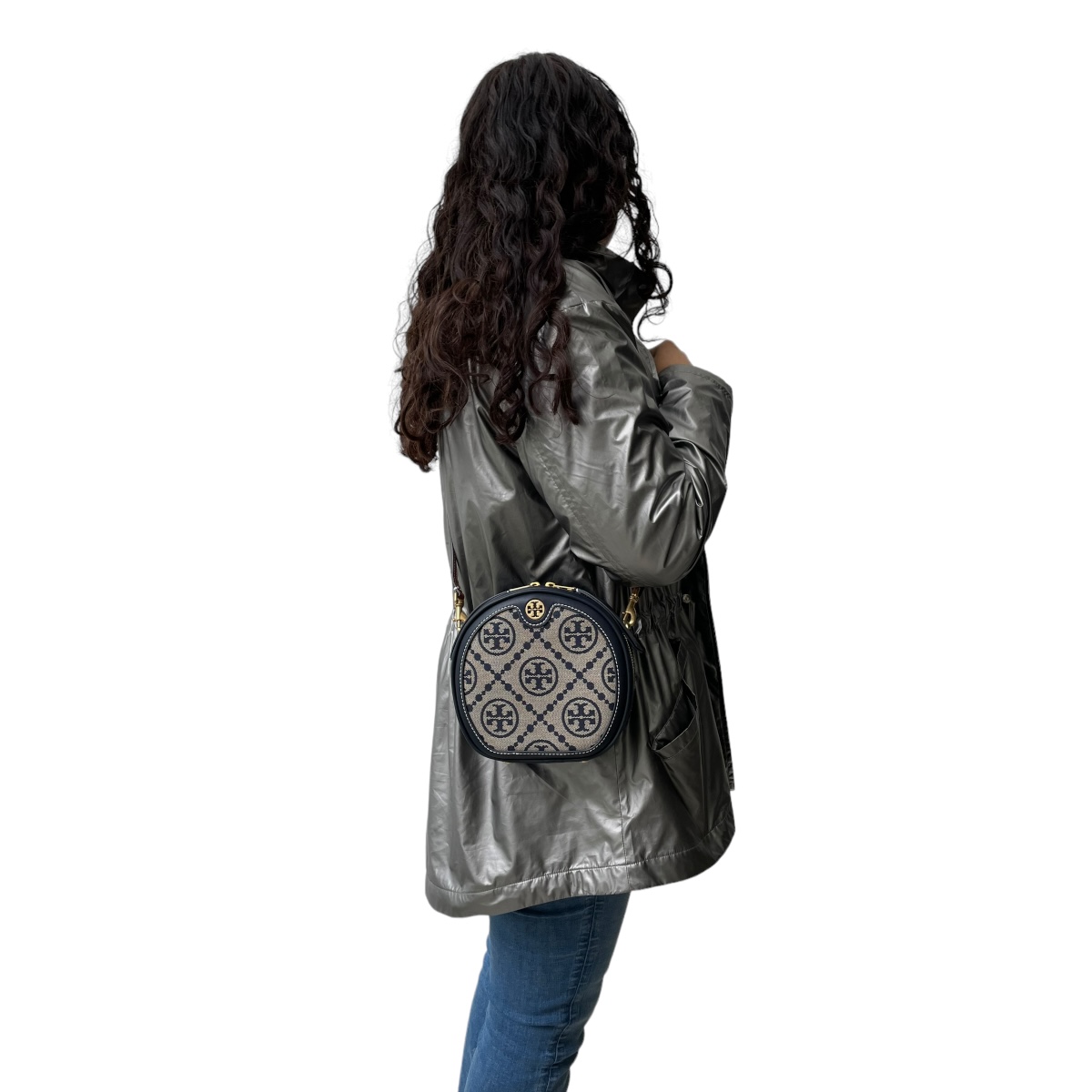 Foto 6 pulgar | Bolsa Crossbody Tory Burch Circl Navy Gris