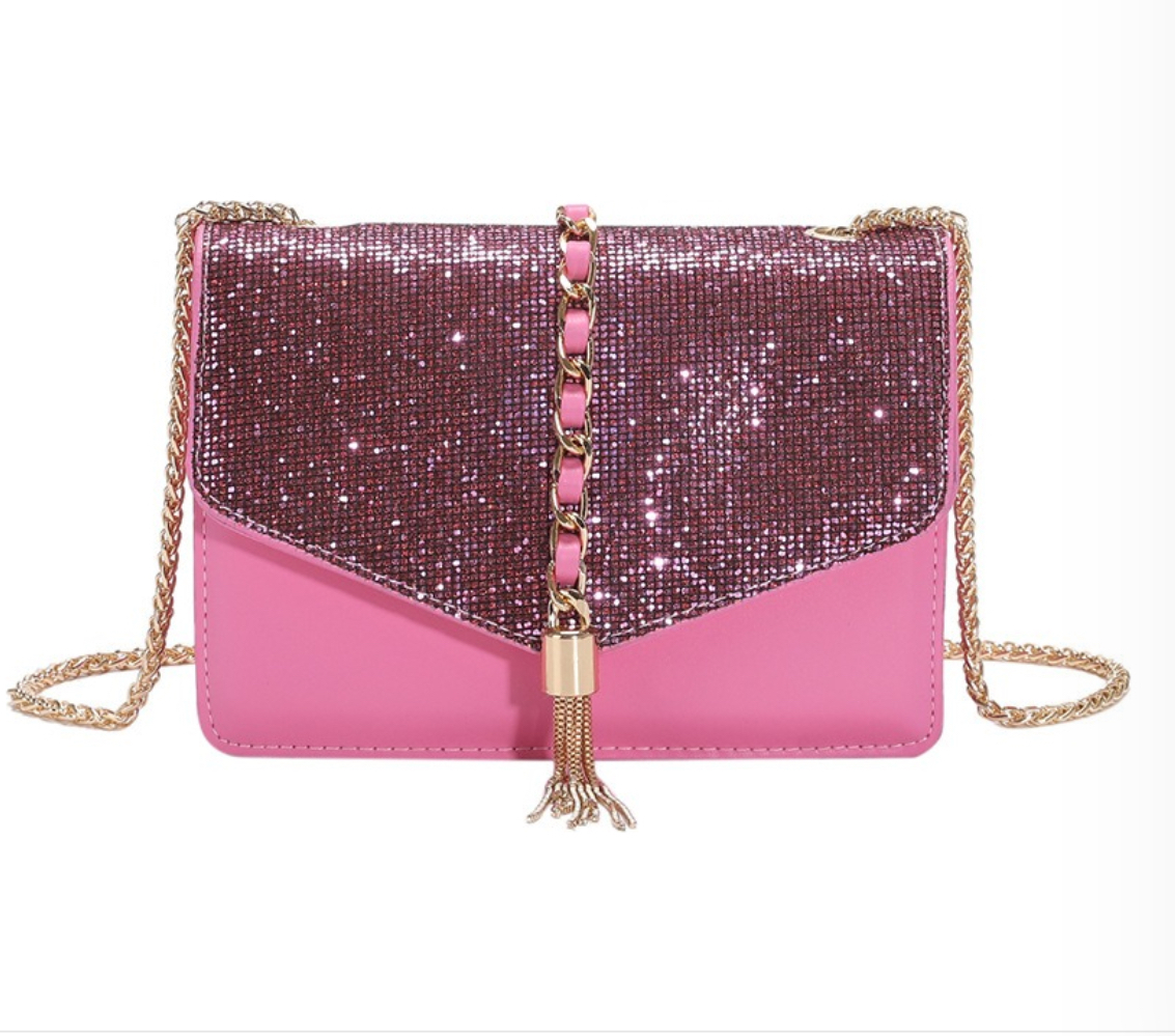 Bolsa De Noche Para Fiesta Rosa