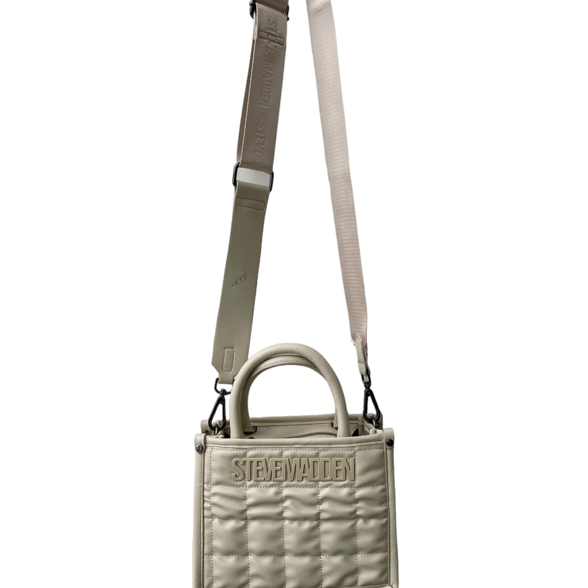 Foto 4 | Bolsa Steve Madden Mini Tote Binko Sqares Beige