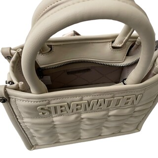 Foto 5 | Bolsa Steve Madden Mini Tote Binko Sqares Beige