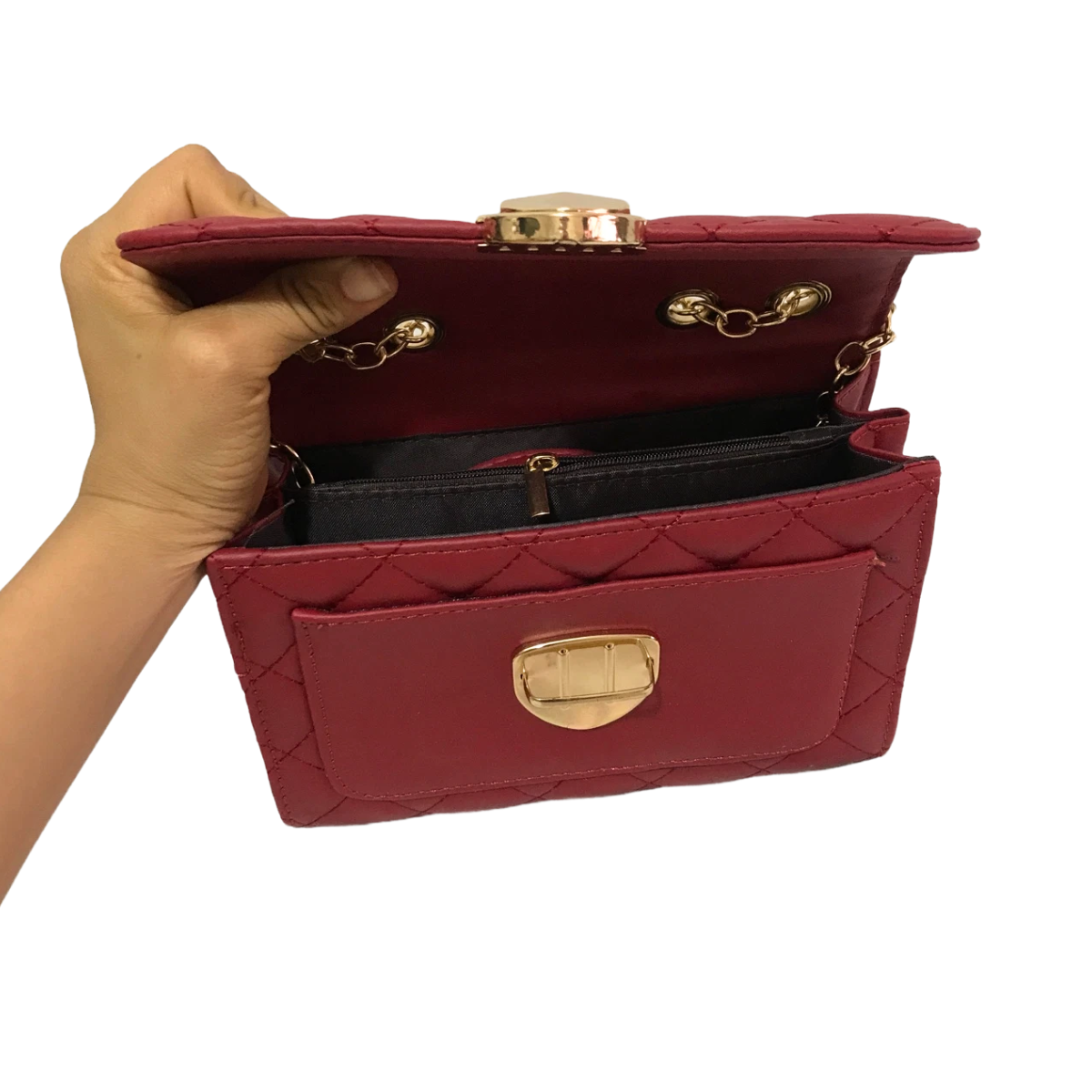 Foto 8 pulgar | Bolso Crossbody De Dama Mod. Zxj-07 Vino