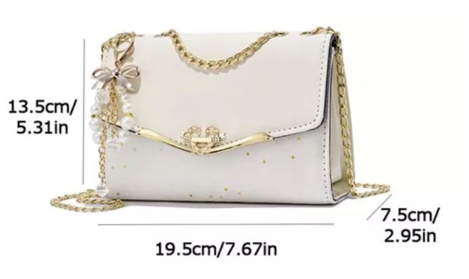 Foto 2 | Bolso De Mano Crossbody Pequeño Beige para Mujer