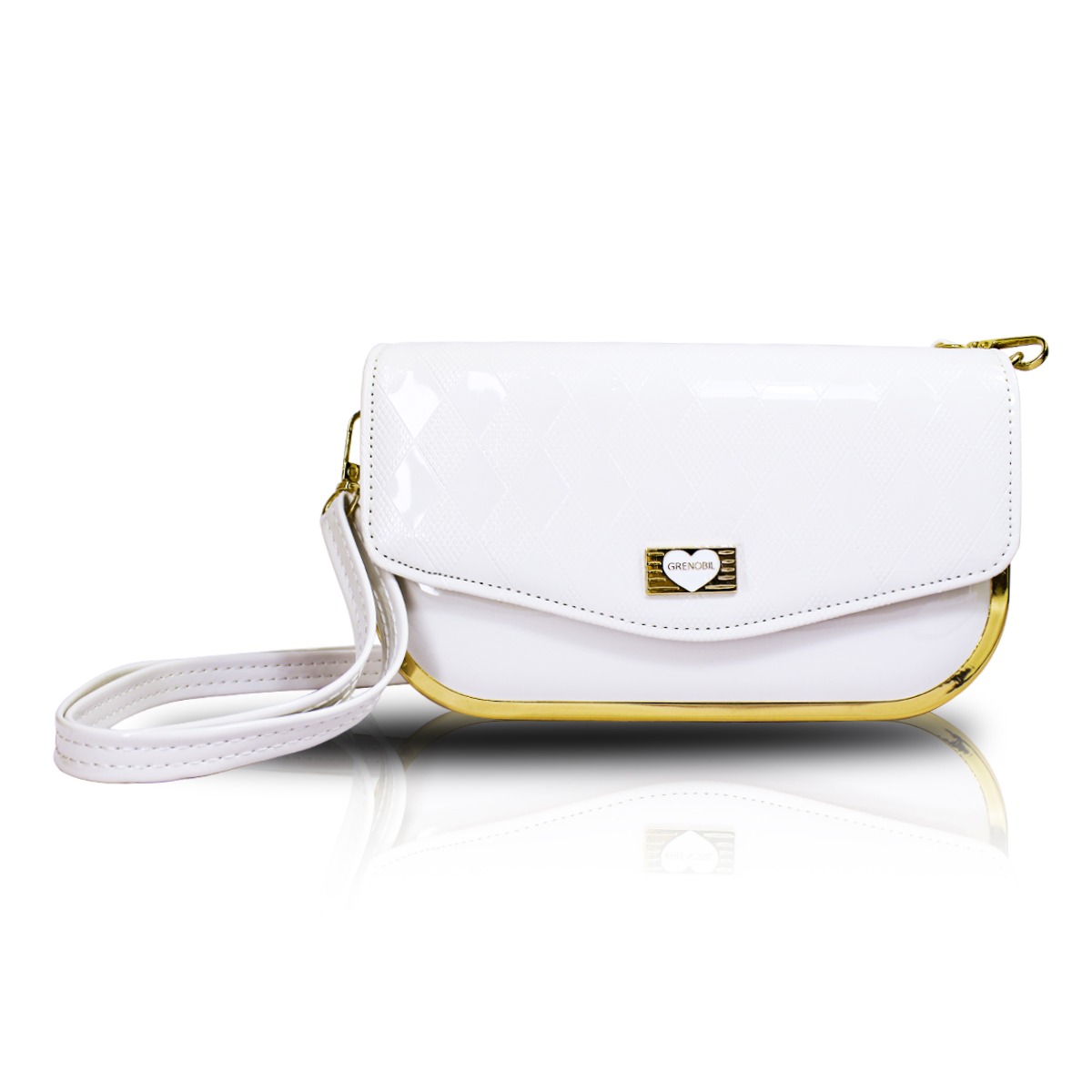 Foto 4 pulgar | Bolso Cruzado Blanco Tipo Crossbody con Monedero de Mujer