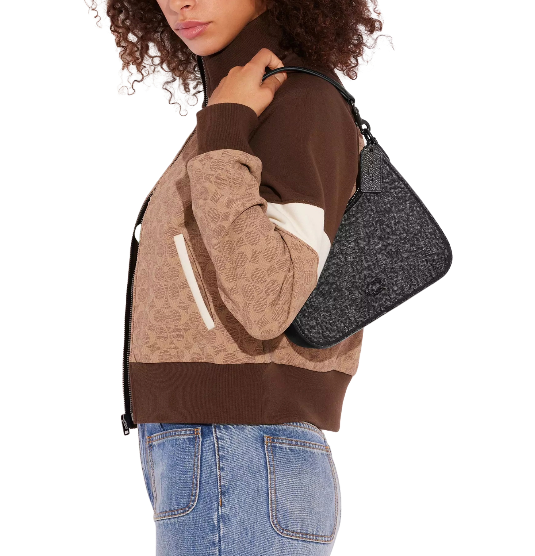 Foto 6 pulgar | Bolsa Coach Hobo Cj842 Blk Negra para Mujer