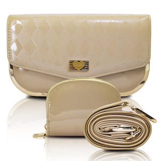 Foto 1 | Bolso Cruzado Tipo Crossbody con Monedero Beige de Mujer