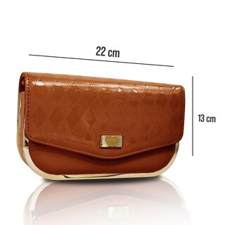 Foto 3 | Bolso Cruzado Tipo Crossbody con Monedero Marrón de Mujer