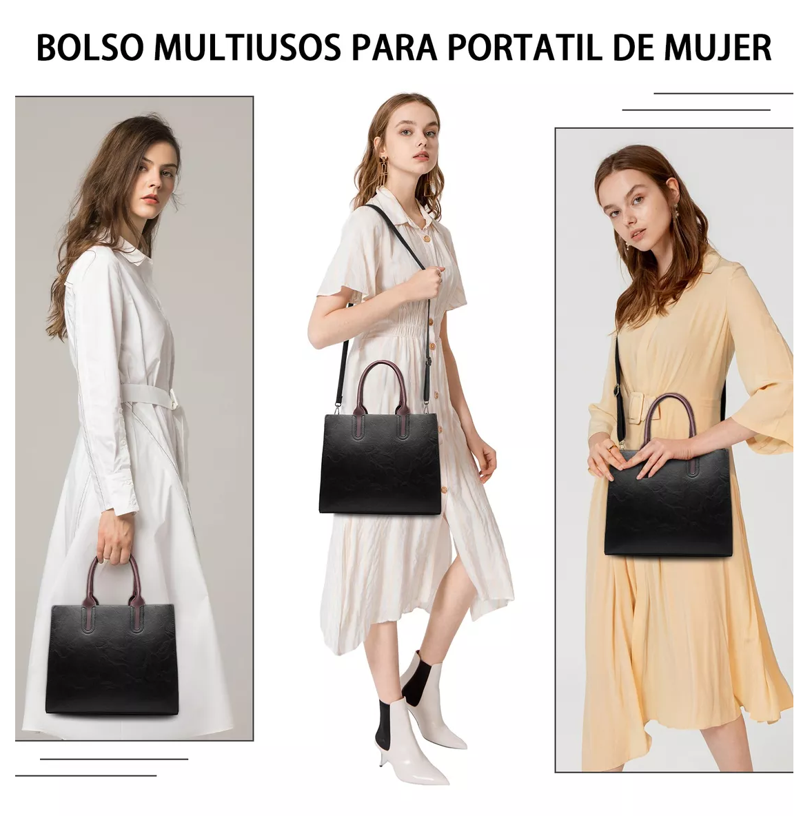 Foto 5 | Bolso Crossbody de Mano Casuales Negro para Mujer