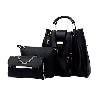 Foto 1 | Set de 3 Bolsas Belug Negras PU