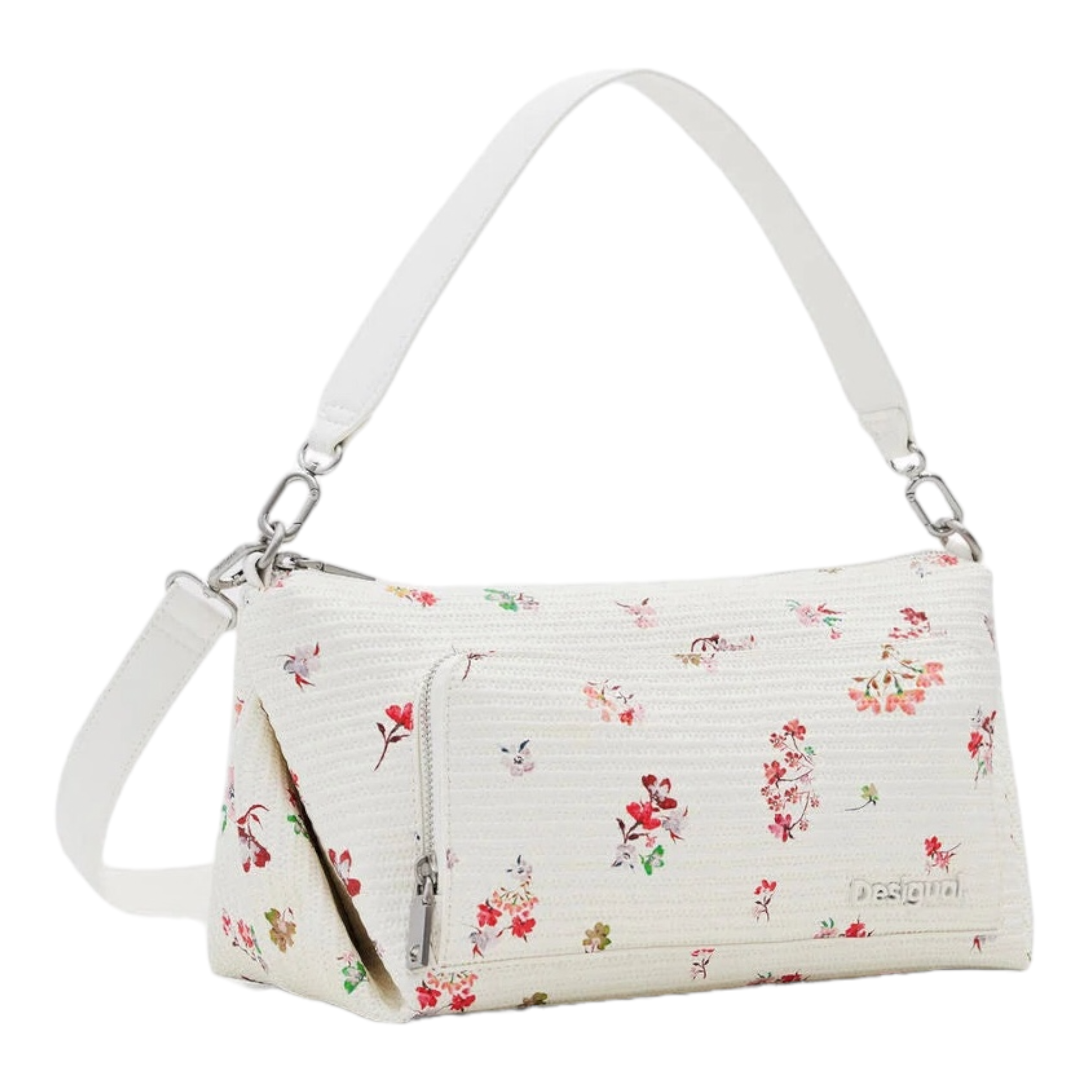 Bolso M Textura Flores Desigual