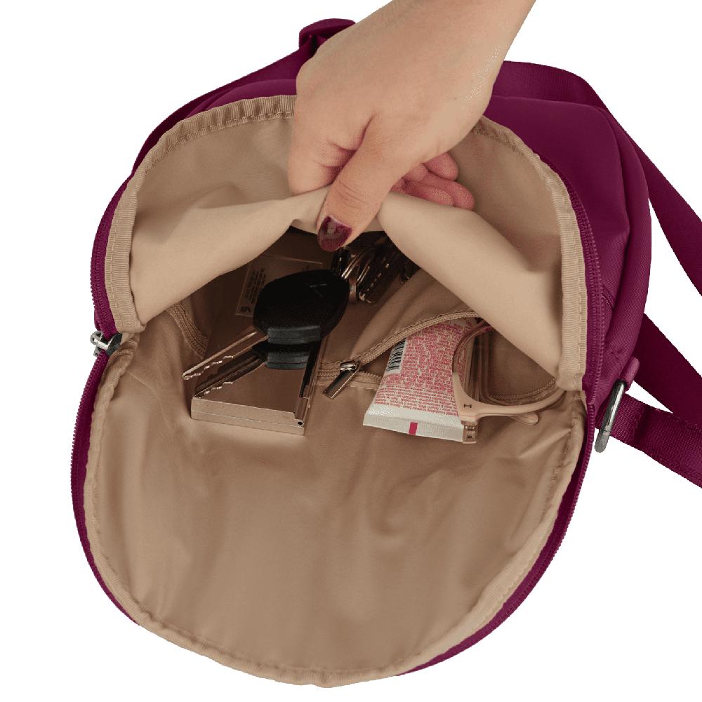 Foto 4 pulgar | Bolsa Crossbody Bandolera LuckyLy Nila Vino para Mujer