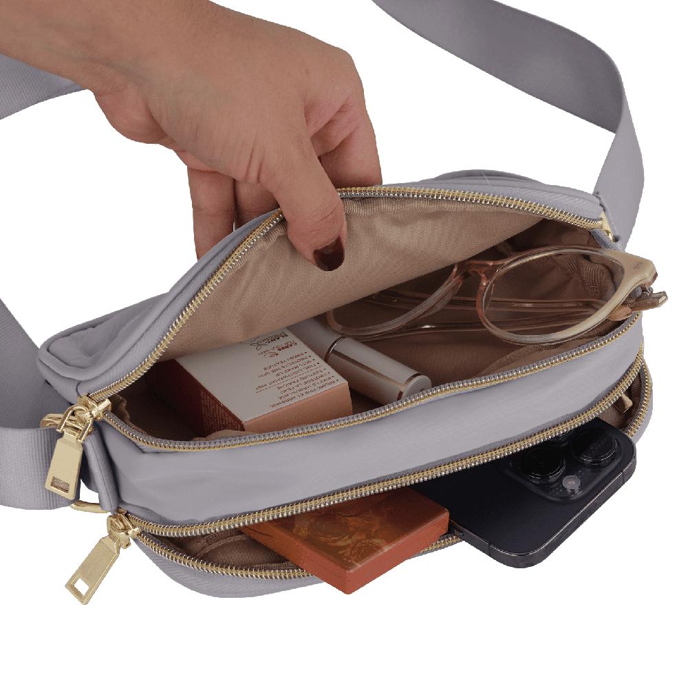 Foto 5 pulgar | Bolsa Crossbody Moderna Bandolera Luckyly Modelo Nubia Gris para Mujer