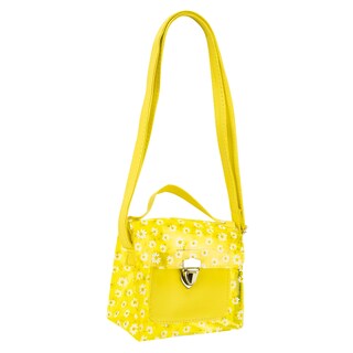 Foto 2 | Mariconera Para Dama Amarillo Mica Margaritas Sintetico Maggie Nueva Imagen