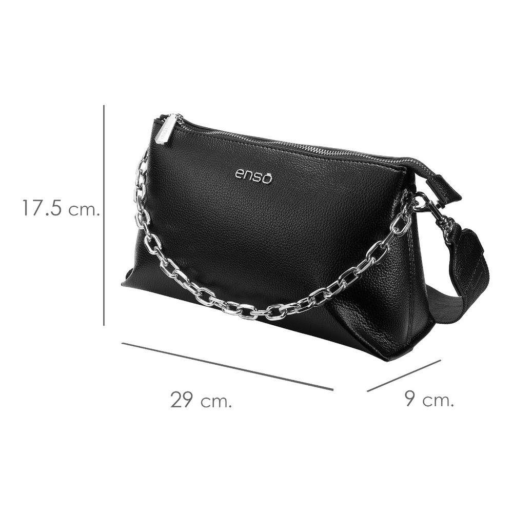 Foto 7 pulgar | Bolsa Crossbody Enso Glam De Verano Mujer Eb2432cbb16 Negro Negro