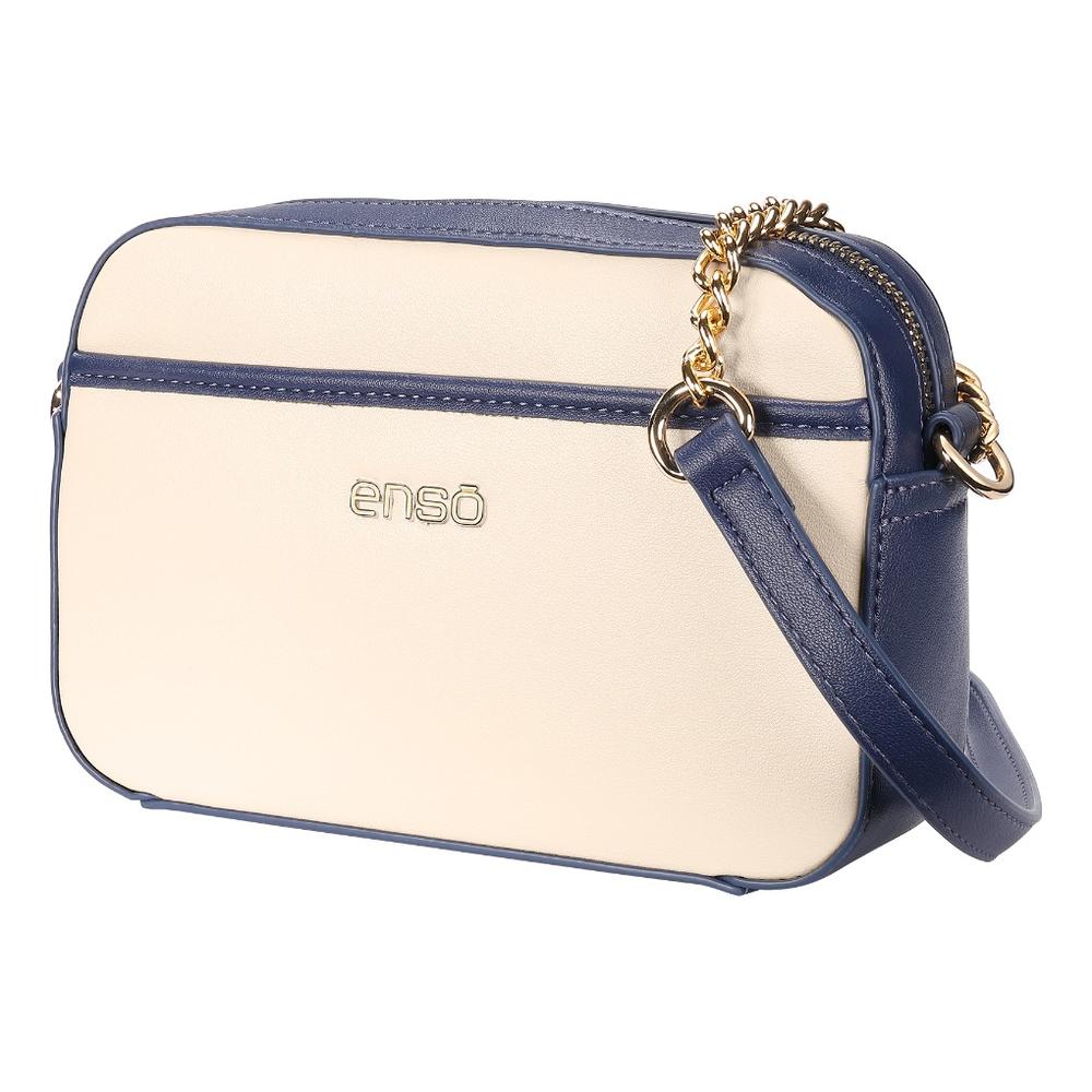 Foto 3 pulgar | Bolsa Crossbody Enso Soleil Chic Mujer Eb2432cbbl15 Beige/azul Marino Beige