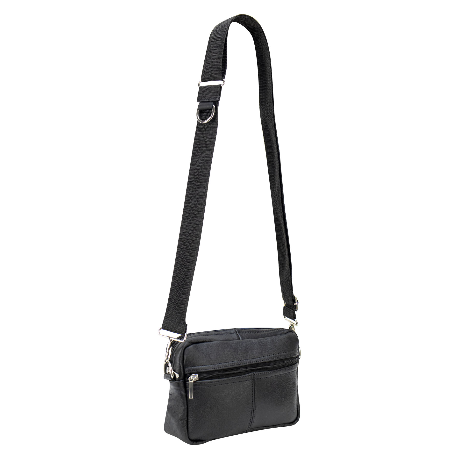 Foto 2 | Mariconera Unisex Negro Piel Piel Sidney Nueva Imagen