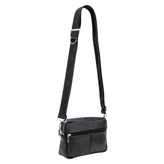 Foto 2 | Mariconera Unisex Negro Piel Piel Sidney Nueva Imagen
