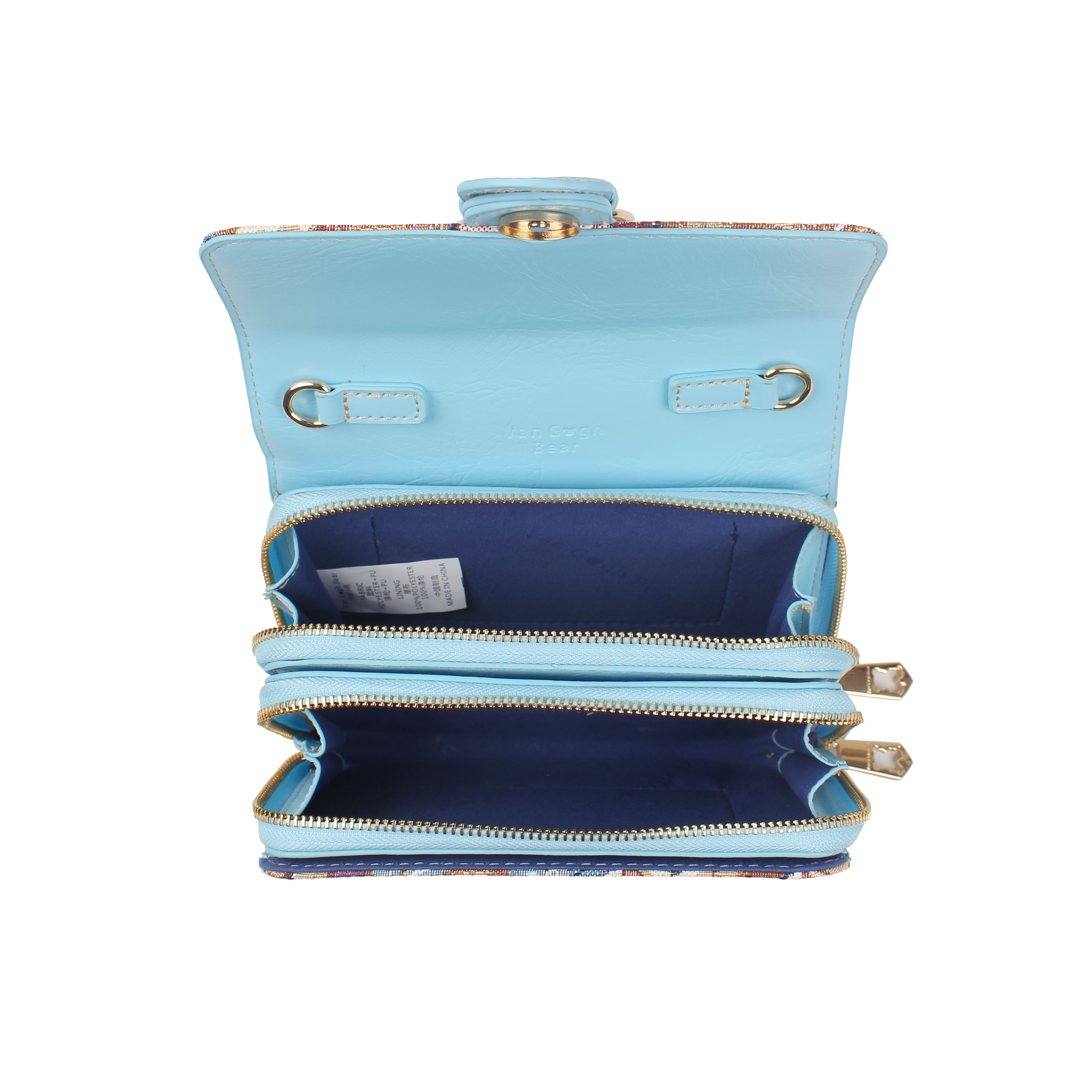 Foto 5 pulgar | Bolso Cruzado Van Gogh Bear de Henney Bear V009 Glory Shine