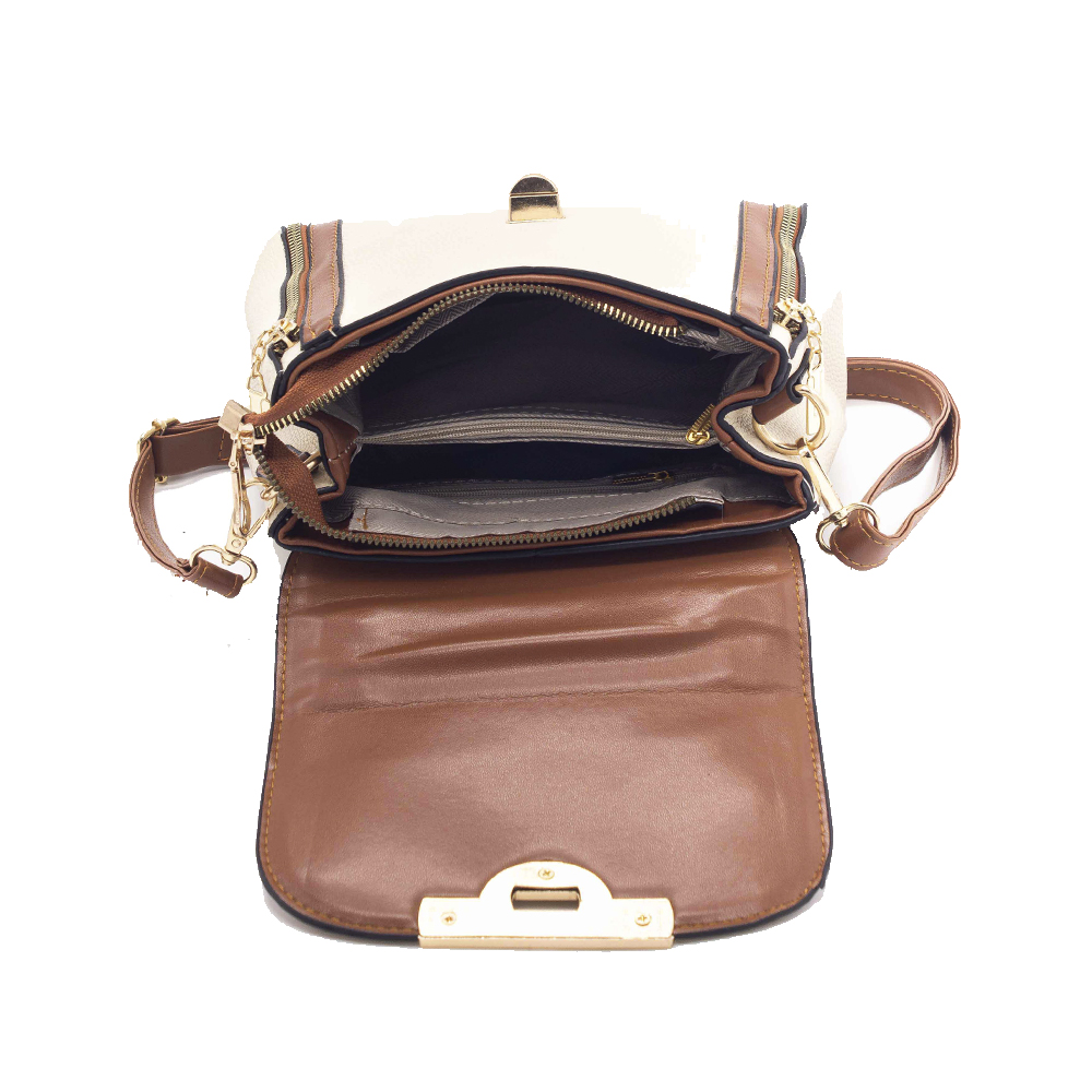 Foto 4 pulgar | Bolsa Crossbody Klean color Blanco con Correa Ajustable y Amplio Espacio Interior