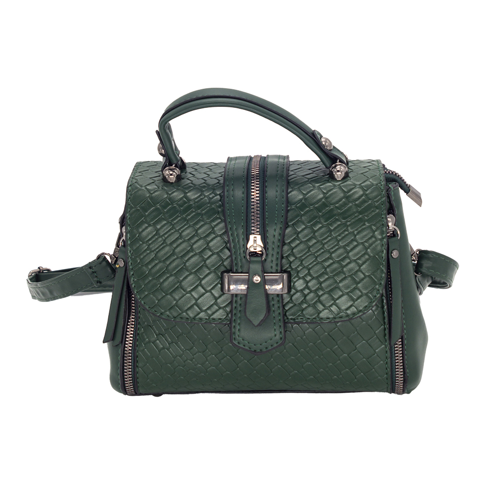 Bolsa Crossbody Klean color Verde con Hebilla Decorativa