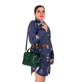 Foto 4 | Bolsa Crossbody Klean color Verde con Hebilla Decorativa